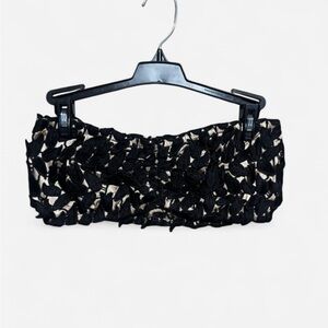 Elegant Black and Cream Bandeau